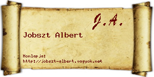 Jobszt Albert névjegykártya